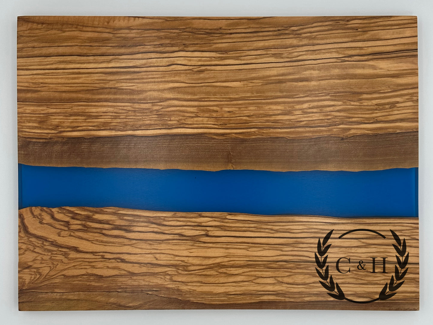 Personalized Olive Wood Resin Cutting Board